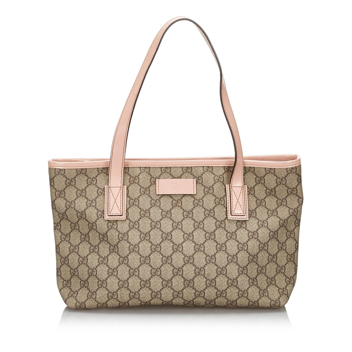G*G Brown Beige PVC Plastic GG Tote Bag Italy