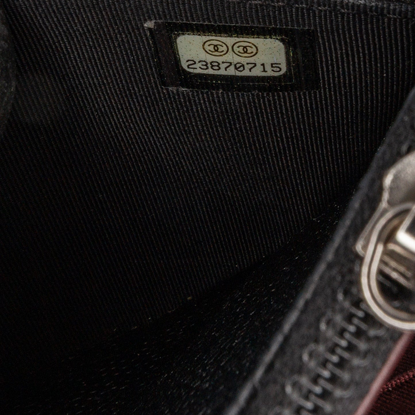 Black Chanel CC Quilted Caviar Wallet on Chain Crossbody Bag