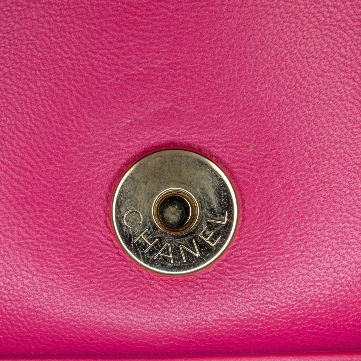 Pink Chanel Lambskin CC Mania Flap Crossbody Bag