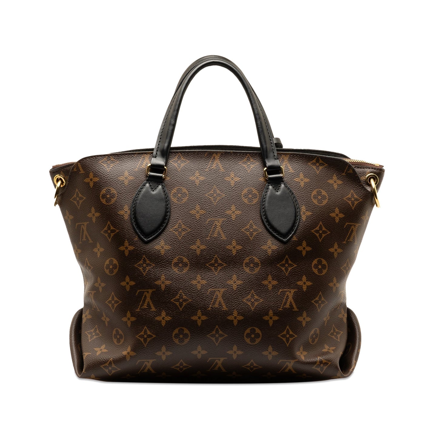 Brown Louis Vuitton Monogram Flower Zipped Tote PM Satchel