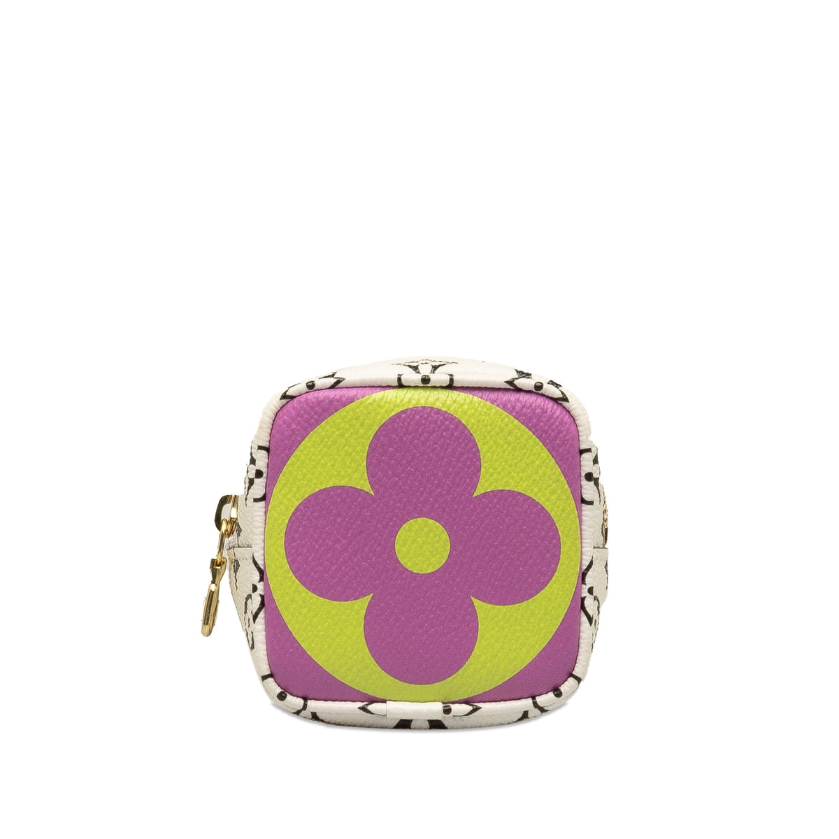 Purple Louis Vuitton Monogram Giant Porte Monet Cube Coin Pouch