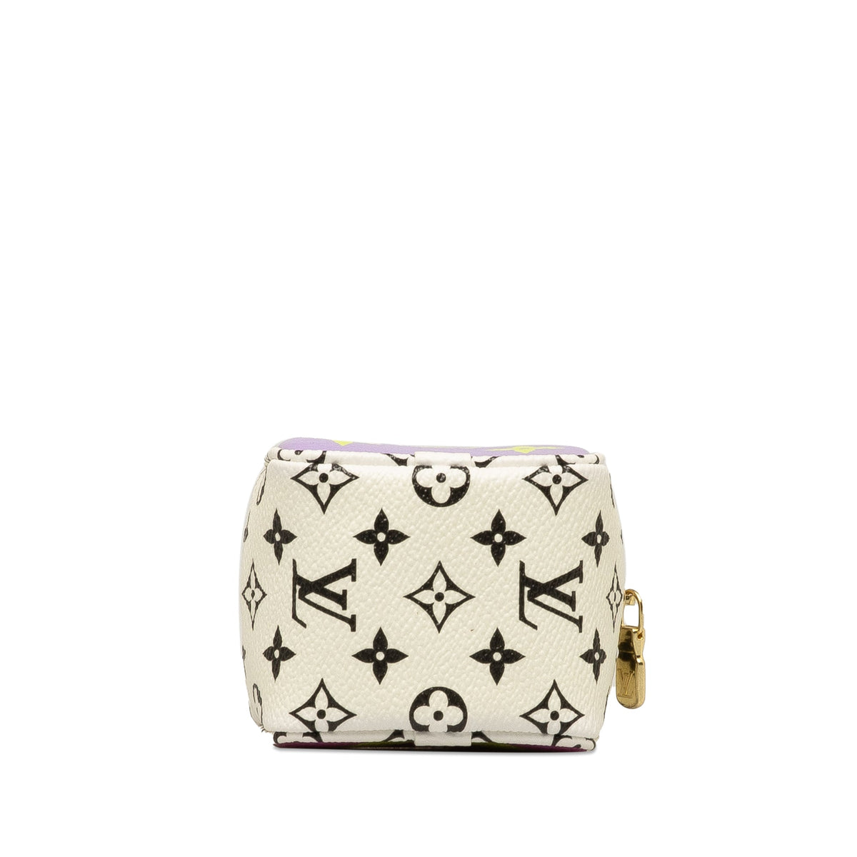 Purple Louis Vuitton Monogram Giant Porte Monet Cube Coin Pouch