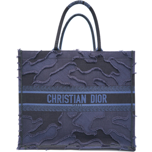 Dior Camouflage Blue Large Book Tote