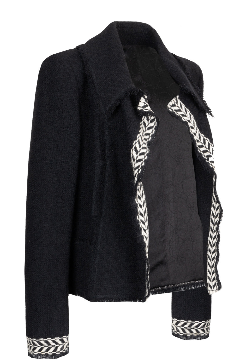 CHANEL Tweed Jacket Black & White