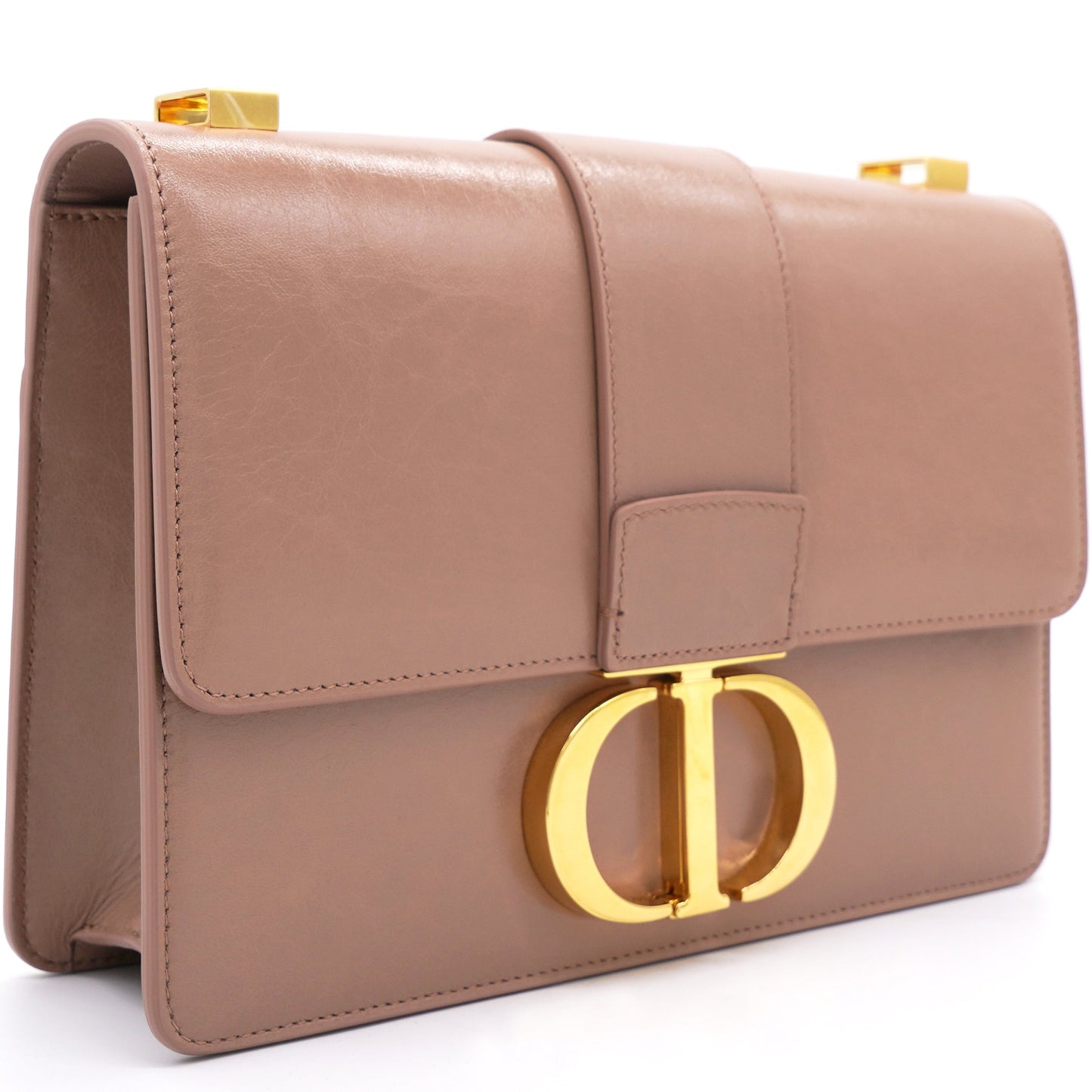 Dior Shiny Crinkled Lambskin 30 Montaigne Flap Bag Fard