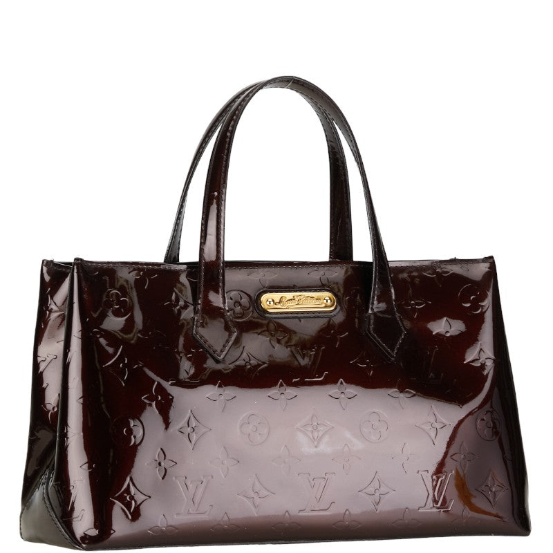 Louis Vuitton Monogram Vernis Wilshere PM Handbag M91644 Rouge Forest Wine Red Patent  Louis Vuitton
