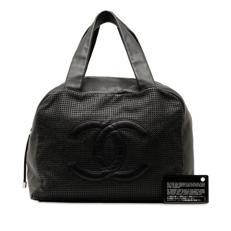 Chanel Coco Boston Bag Black Matt Caviar S Pants  Chanel