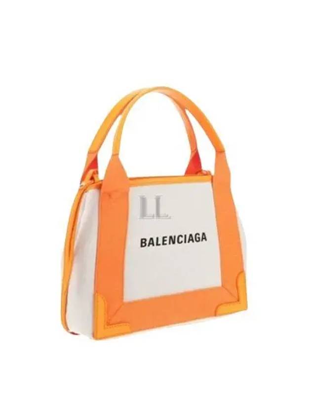 Luxury Balenciaga  Cabas XS Tote Bag Natural Pop Orange