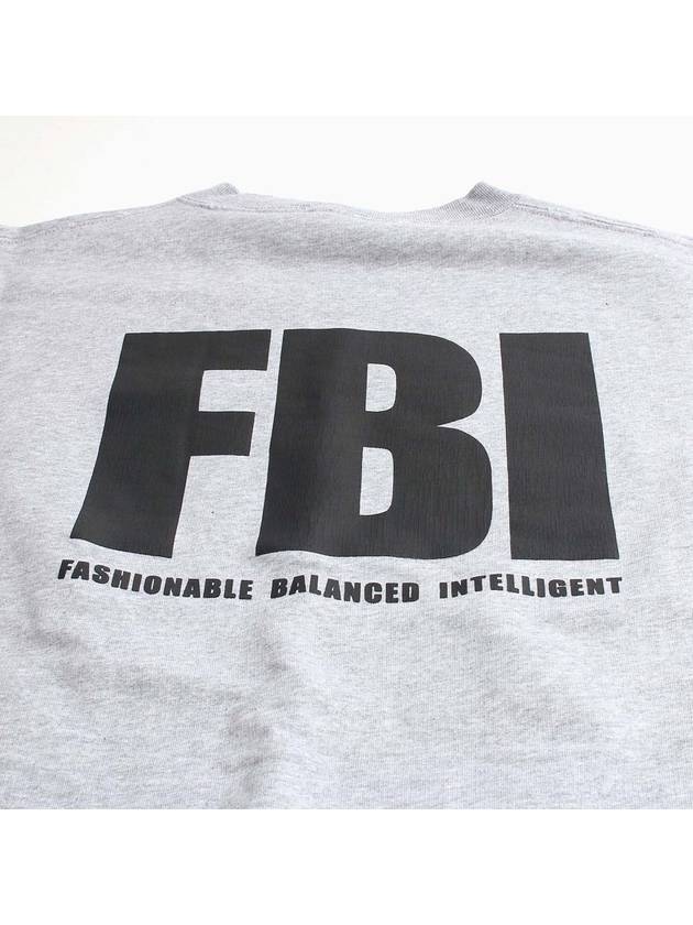 Luxury Balenciaga  FBI Logo Sweatshirt Grey