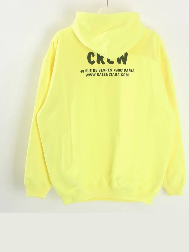 Luxury Balenciaga  Crew Logo Print Oversized Hoodie Yellow