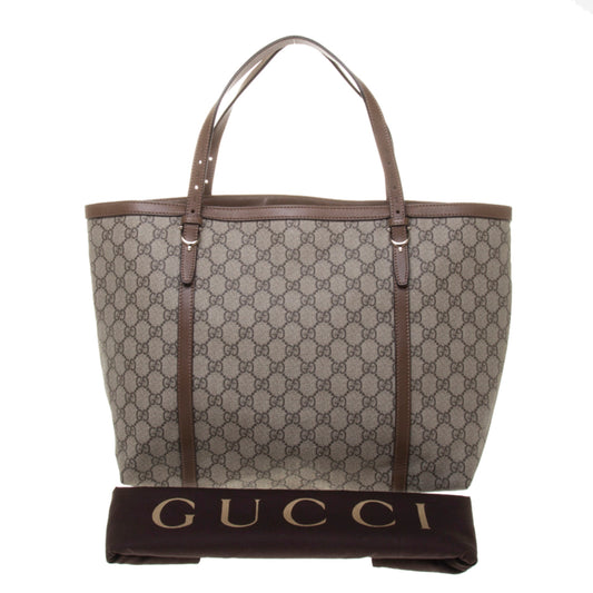 Gucci 309613 Beige/Ebony GG Supreme Canvas Tote Bag