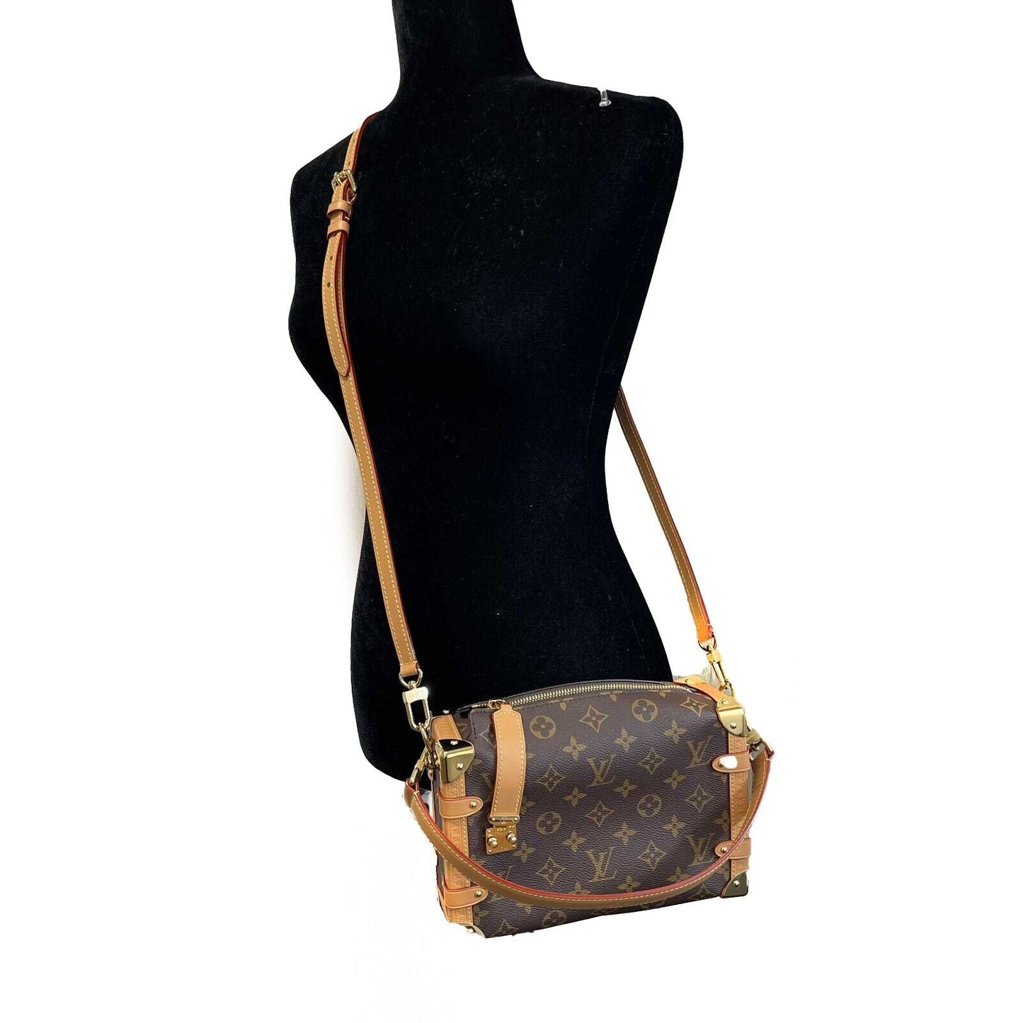 LOUIS VUITTON Pristine Monogram Side Trunk Canvas PM Crossbody Shoulder Bag