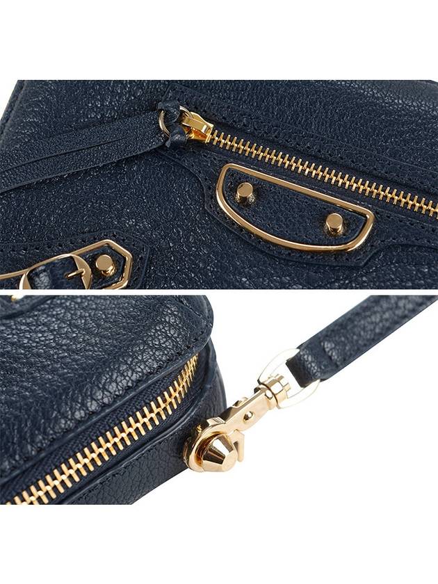 Luxury Balenciaga  Metal Reporter Mini Cross Bag Navy