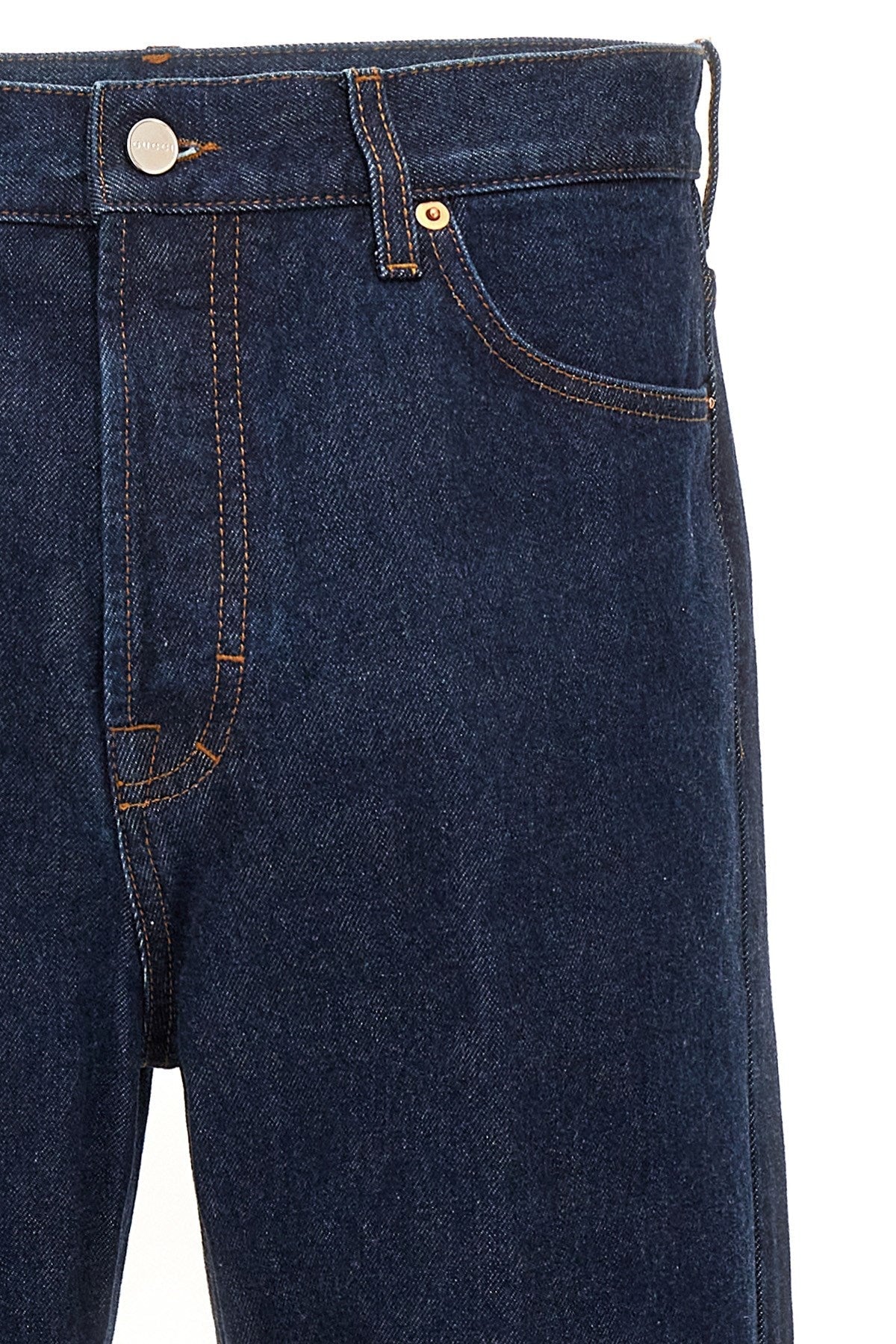 Gucci Men Stretched Pleated Jeans