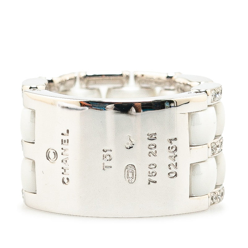 Chanel Ultra Ring Ring #48 K18WG White G Ceramic  CHANEL