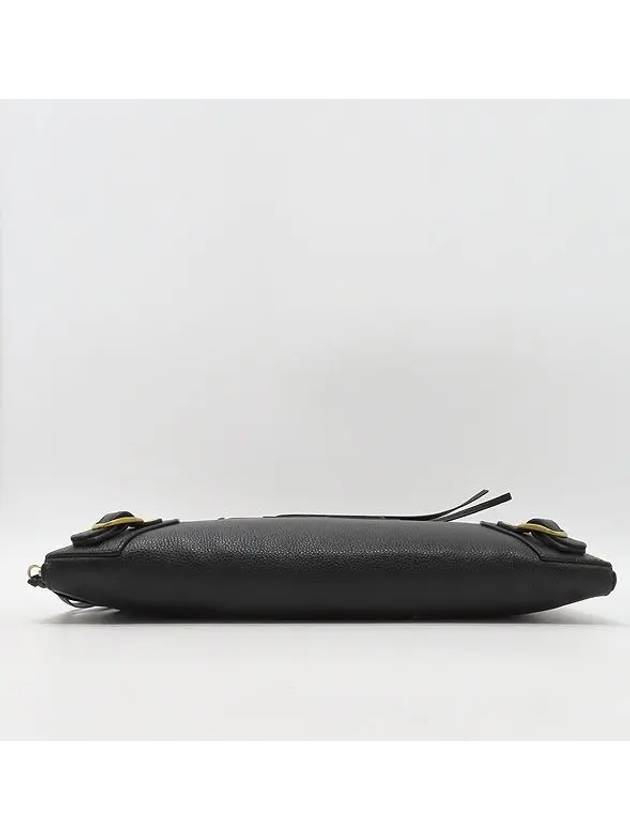 Luxury Balenciaga  652490 Black Grain Calfskin Neo Classic Clutch
