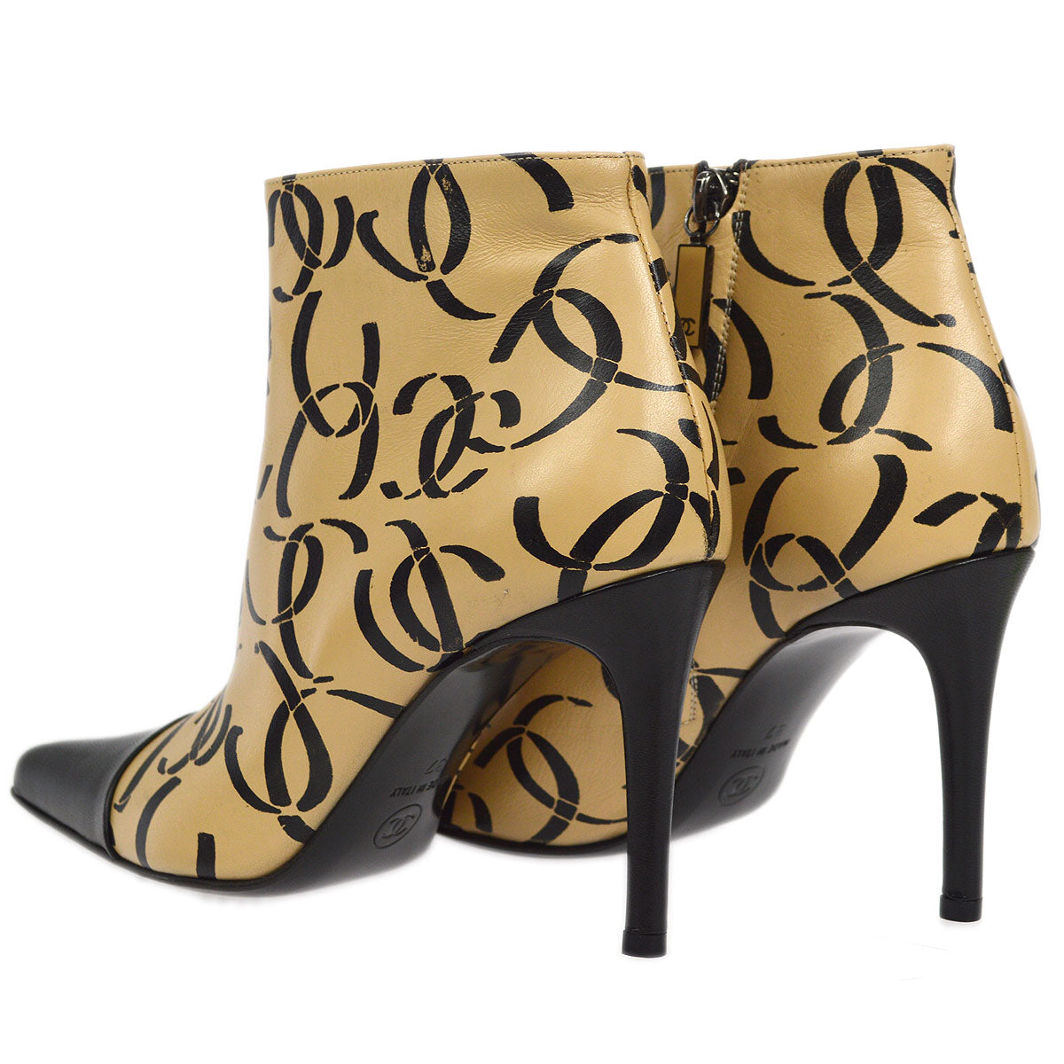 Chanel Fall 2000 Ankle Boots Shoes #37