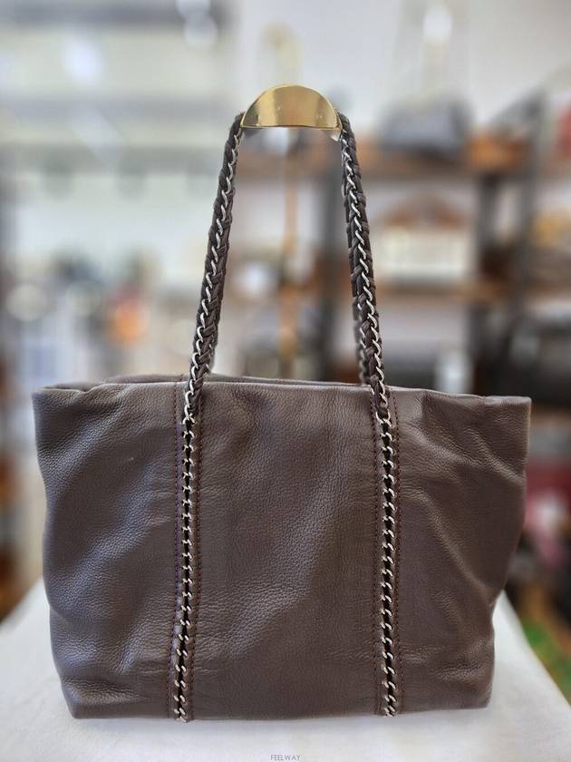 Daol Sangin Branch CC chain shopper bag burgundy 10th condition A Chanel