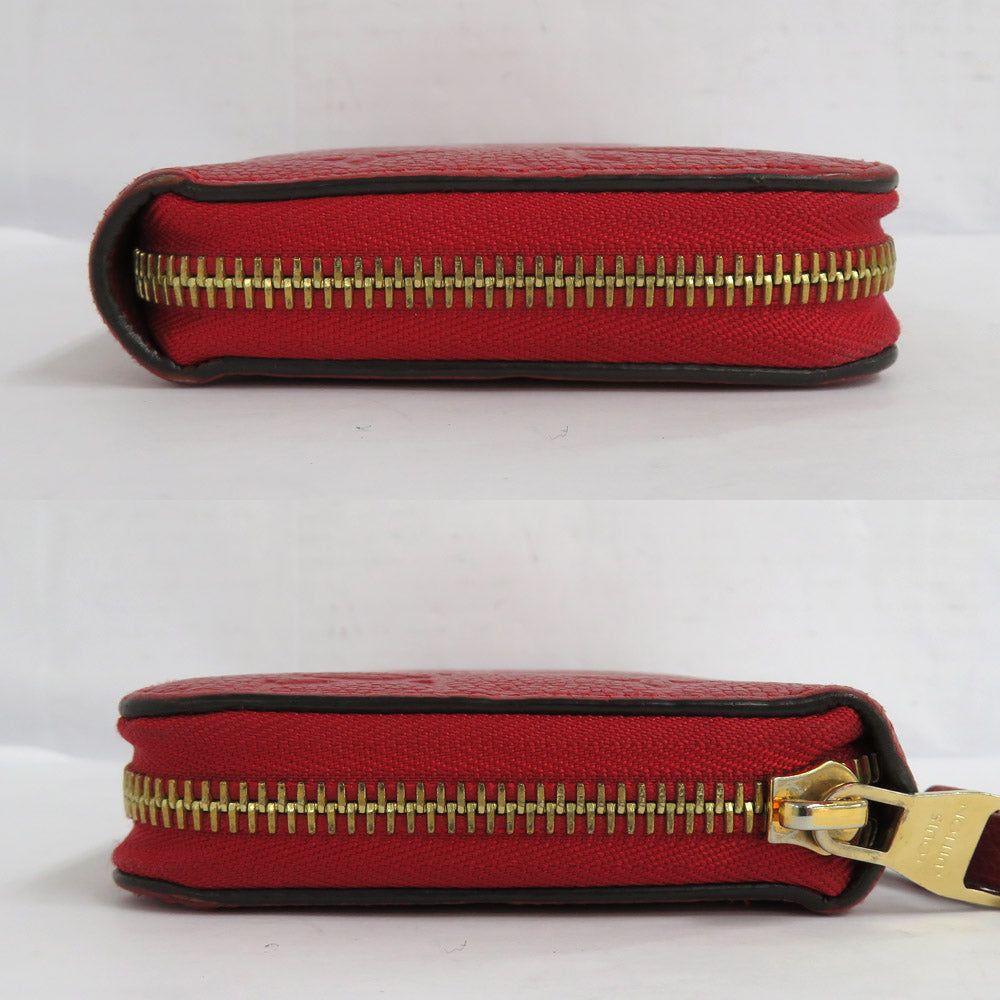 Louis Vuitton M63691 Monogram Amplant Scarlet Red Round Factor Head Wallet Leather
