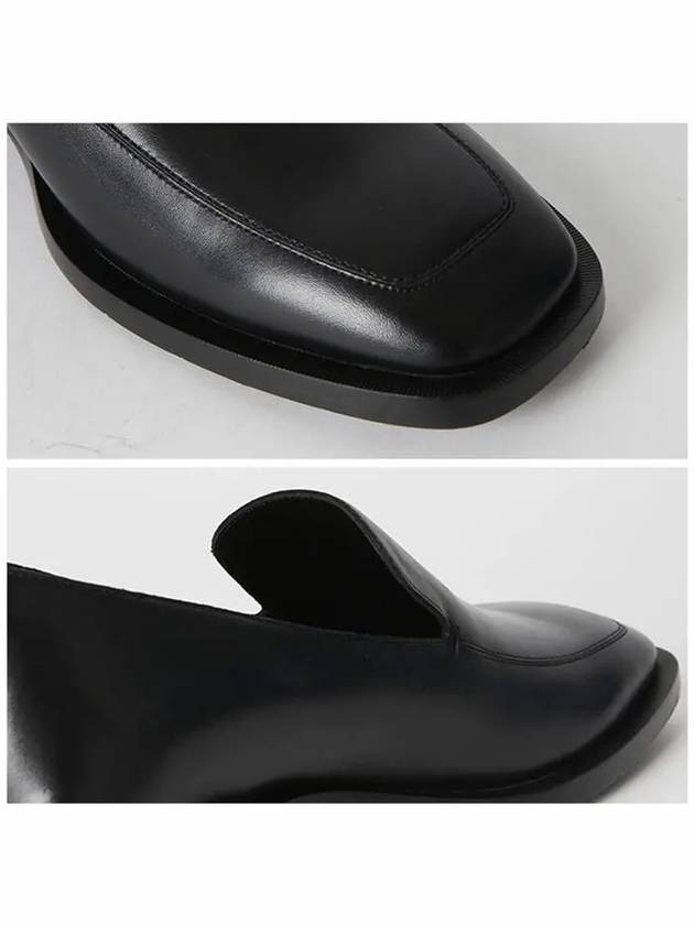 Luxury Balenciaga  BB Logo Square Toe Loafers Black