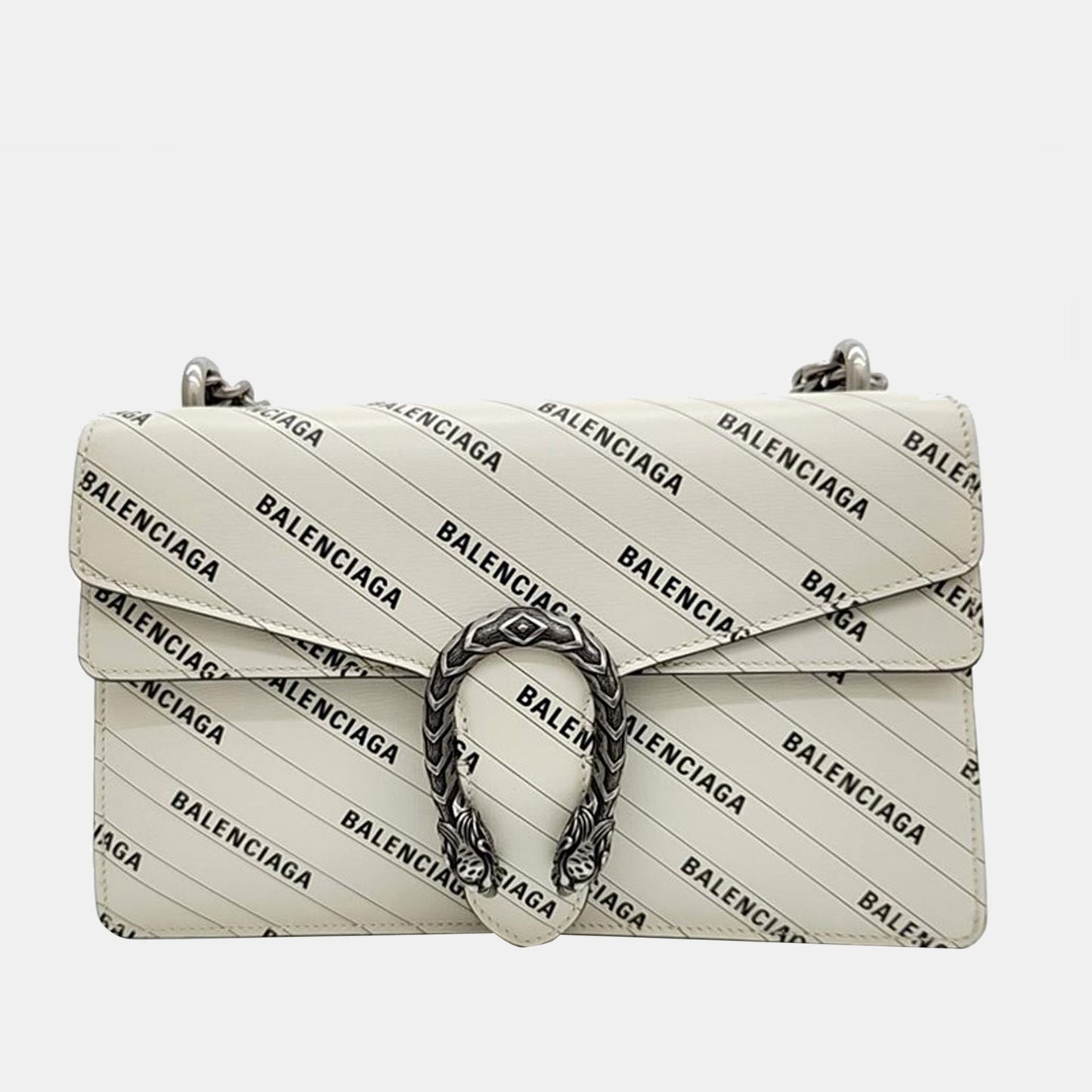 Gucci x Luxury Balenciaga  White Leather The Hacker Project  Dionysus bag