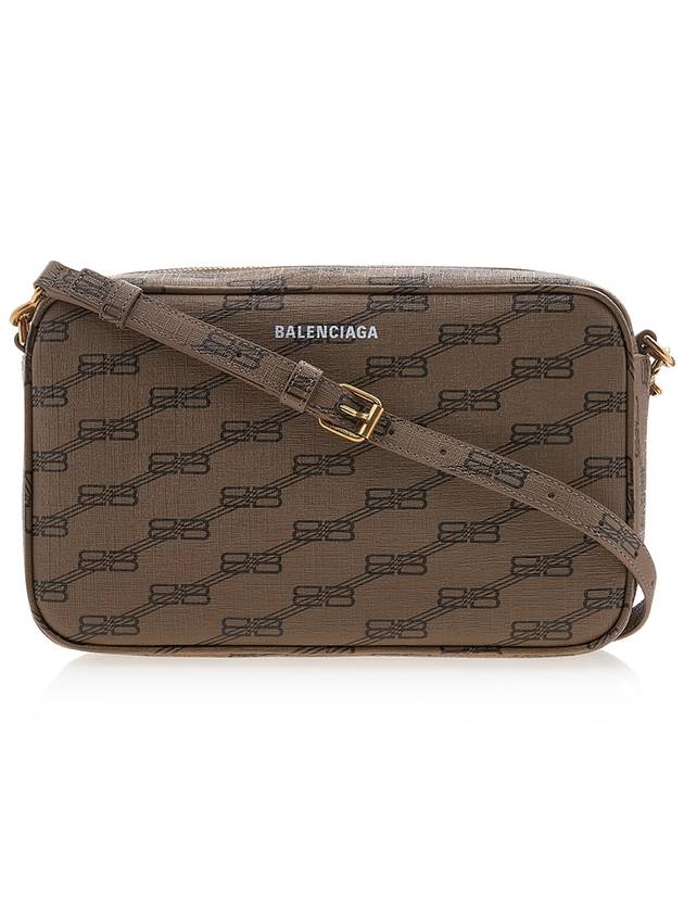 Luxury Balenciaga  Monogram Logo Camera Cross Bag Beige