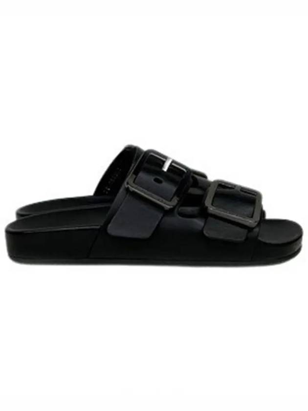 Luxury Balenciaga  Mallorca Strap Slippers Black