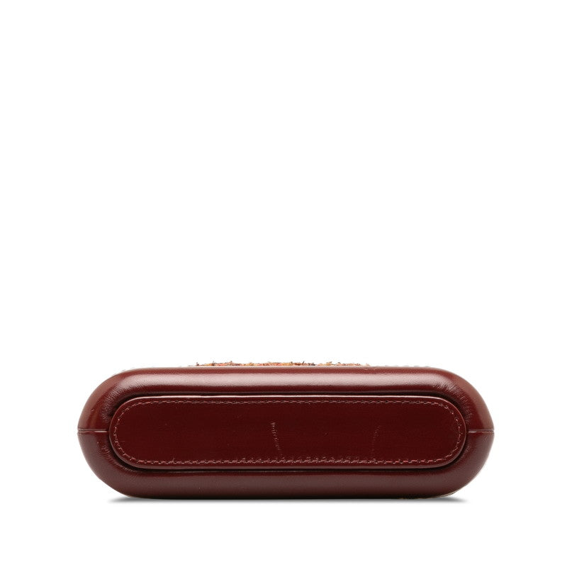 Chanel Gabriel Du Chanel Small Chain Hobo Chain Shoulder Bag A94505 Wine Red Tweed  S  CHANEL