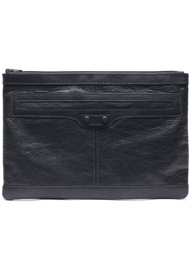 Luxury Balenciaga  Classic Clip Clutch Bag Grey