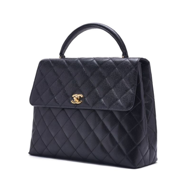 CHANEL CHANEL Matrasse Turn-Lock Kerry- Handbag Caviar S Black  Shoulder Bag Mini Shoulder Bag  Bag Hybrid   Ship] Dutch Shark Online