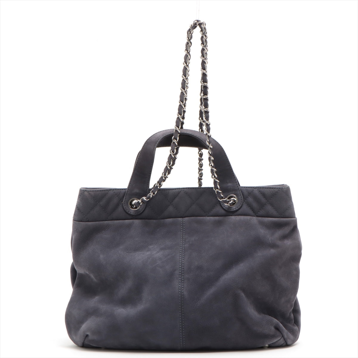 Chanel Coco Suede 2WAY HandBag Pearl Silver  17th