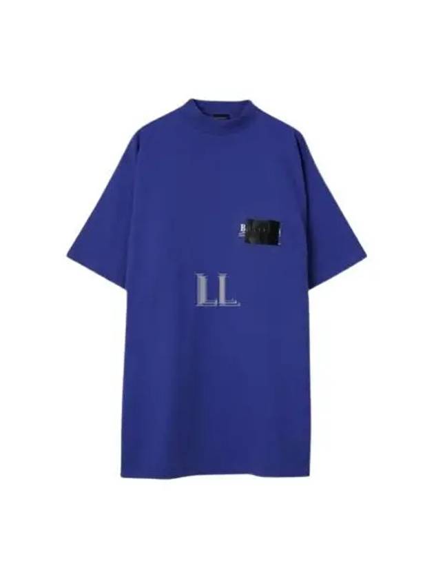 Luxury Balenciaga  Gaffer Political Campaign Short Sleeve T-Shirt Blue