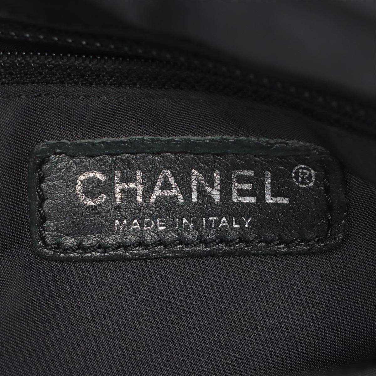 Chanel PARIBIARITZ PM  Linen Tote Bag Black Silver Gold