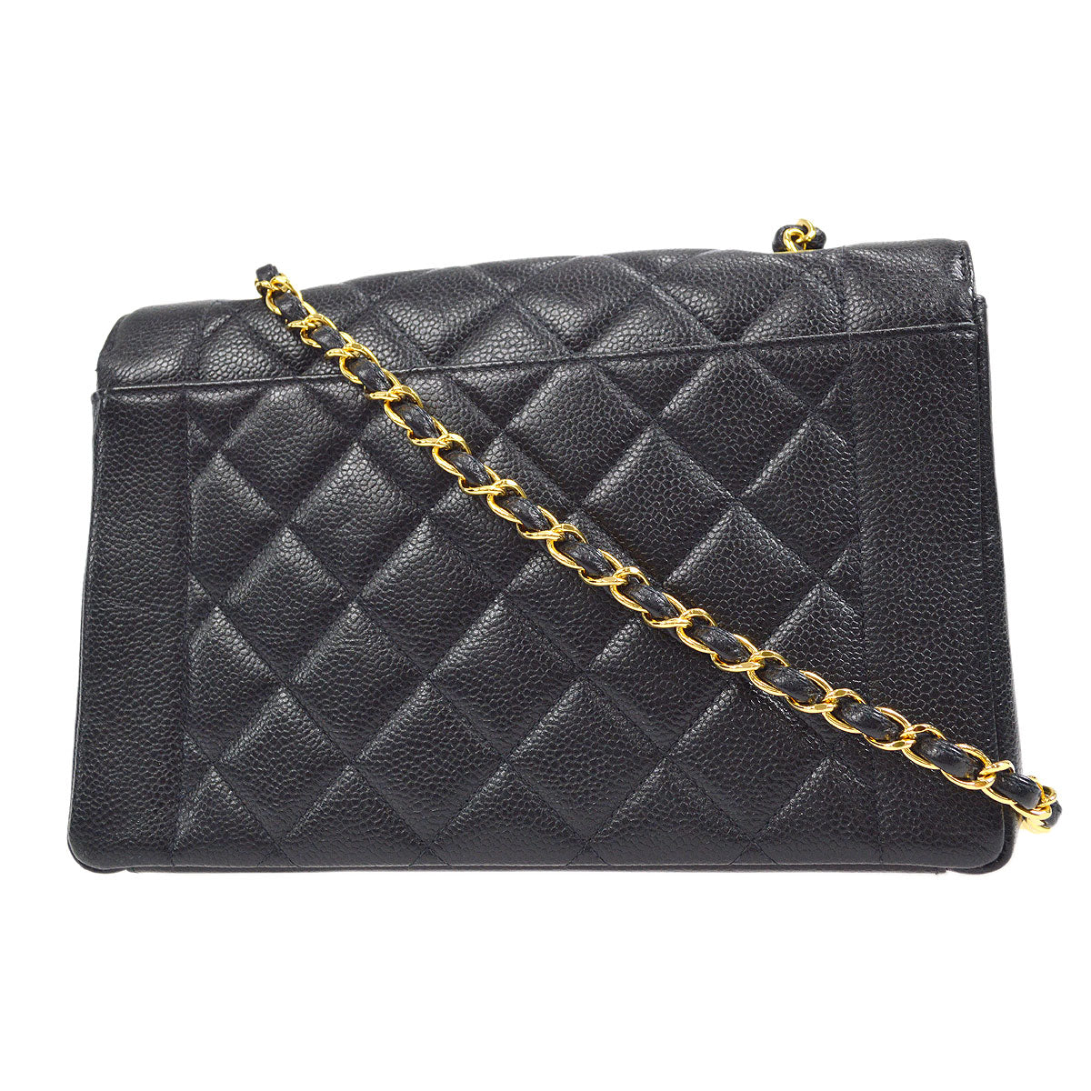 CHANEL 1994-1996 Diana Flap Medium Black Caviar