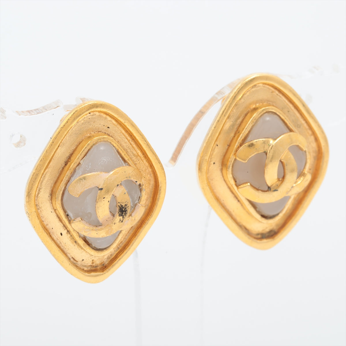 Chanel Coco 95P Earrings GP x Fake Pearl Gold