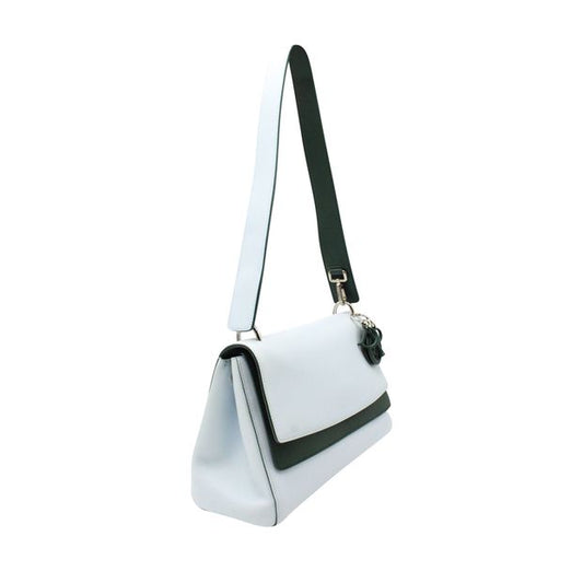 DIOR Be Double Flap Shoulder Bag in Blue Leather