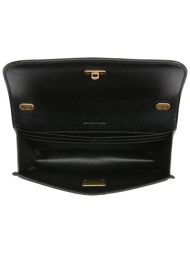 Luxury Balenciaga  BB Gold Logo Cross Bag Black