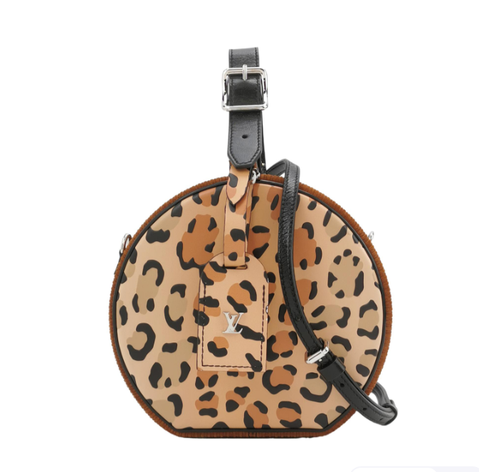 preloved Louis Vuitton (LV) Boite Chapeau leopard print bag beige 17cm*16cm*7.5cm 250215781064926