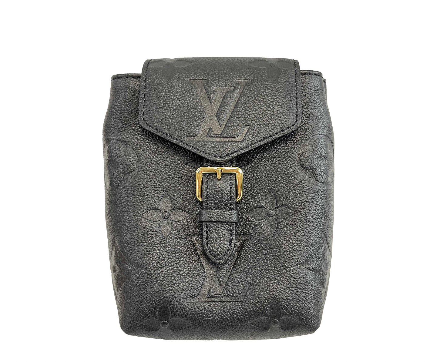 LOUIS VUITTON Tiny Backpack Monogram Empreinte Giant Leather Black