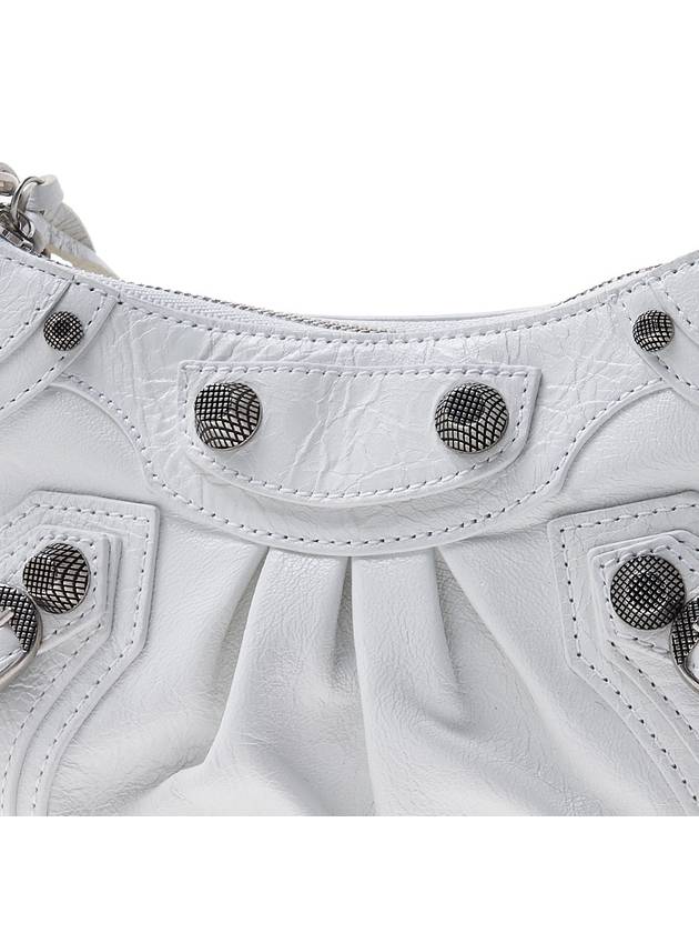 Luxury Balenciaga  Le Cagole Chain Mini Shoulder Bag White
