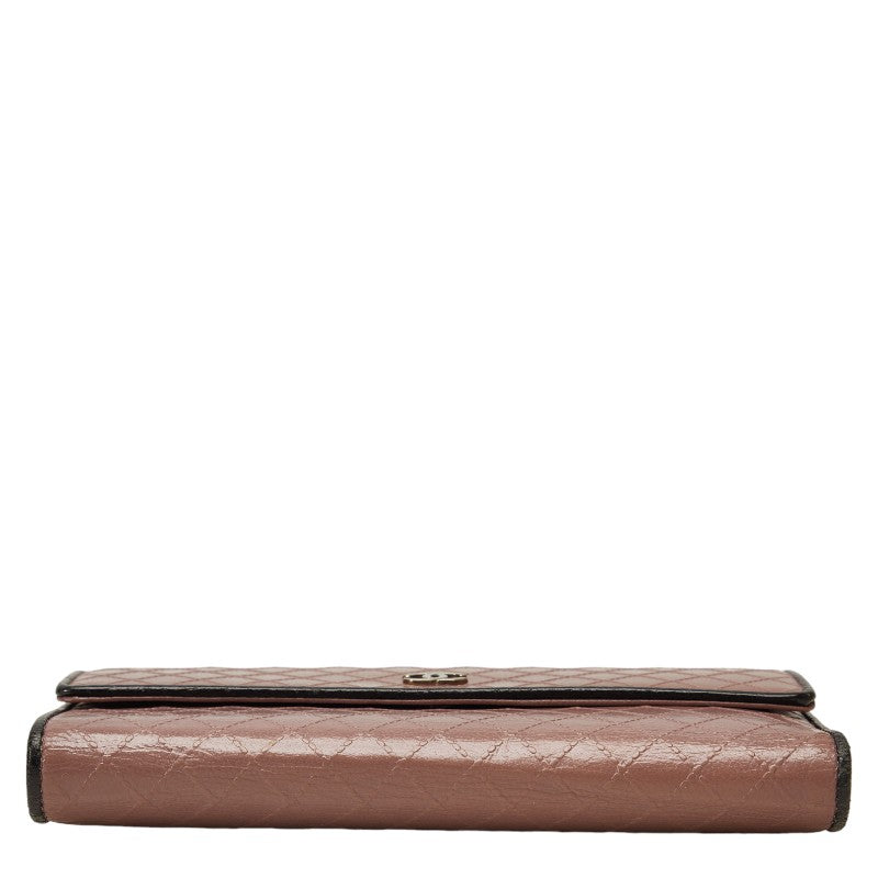 CHANEL CHANEL Long Wallet Leather Pink