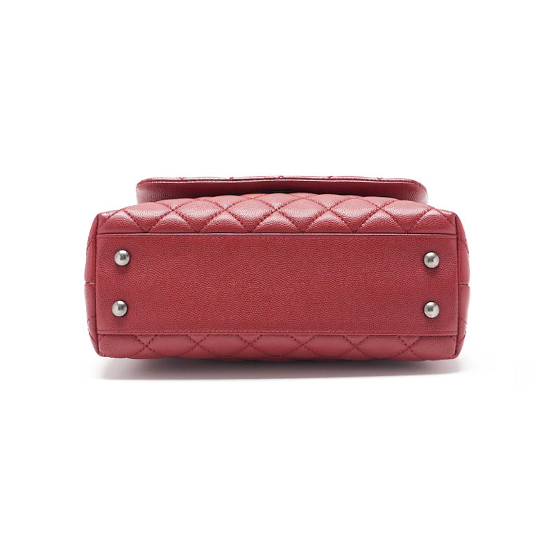 CHANEL Matrasse Coco Handle 2WAY Handbag Caviar S Red (Silver G ) Handbag  Shoulder Bag Ladies Handbag Hybrid 【 Delivery】 Netherlands Online