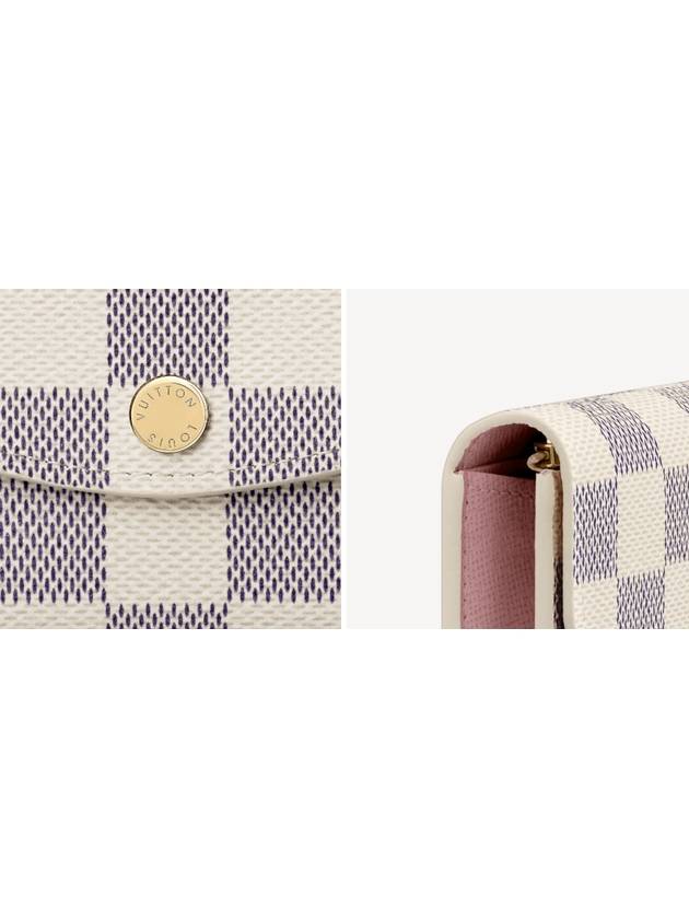 Louis Vuitton Rosalie Coin Purse Damier Azure Rose Ballerine Pink