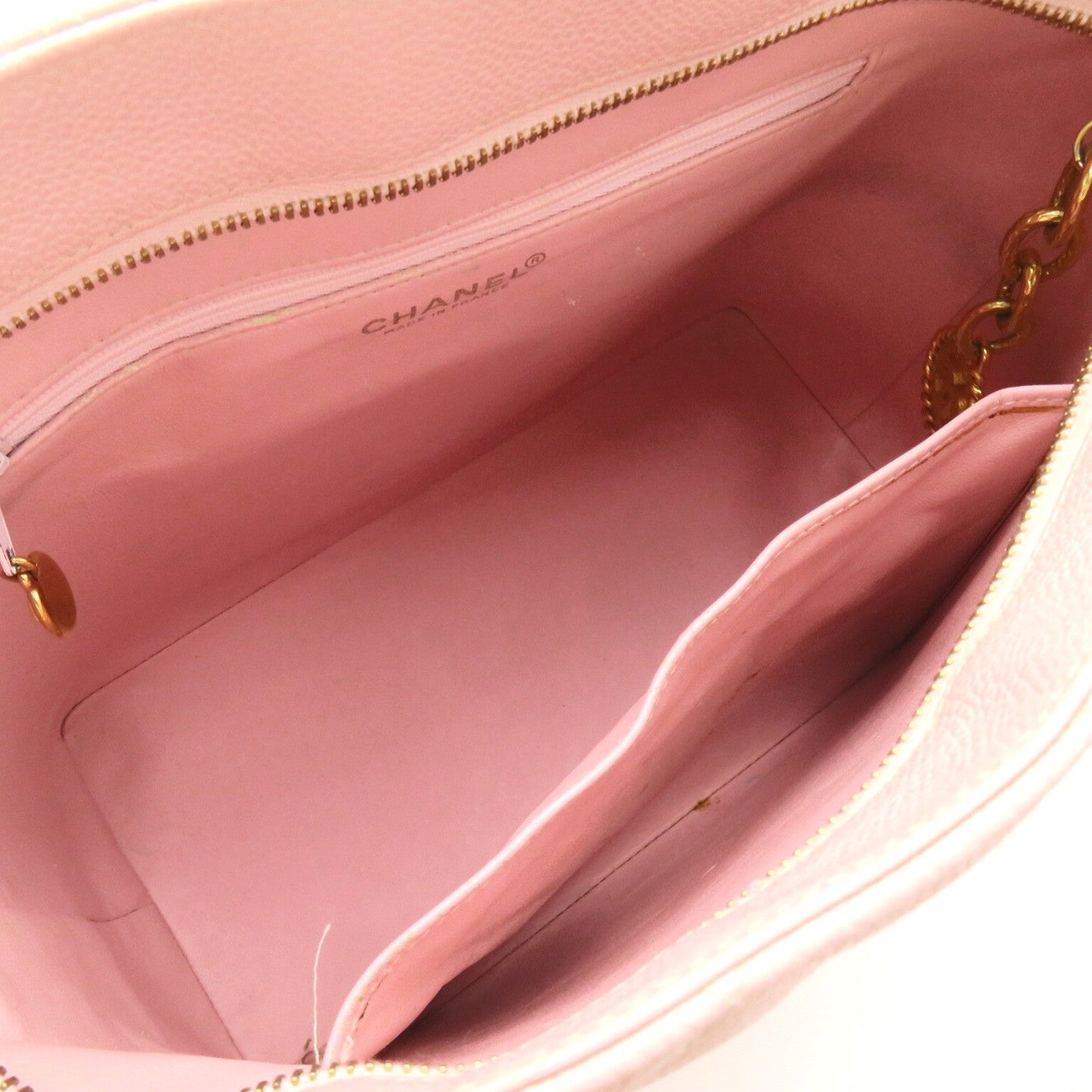 Chanel Redemption Tote Handbag Bag Caviar S (Green )  Pink