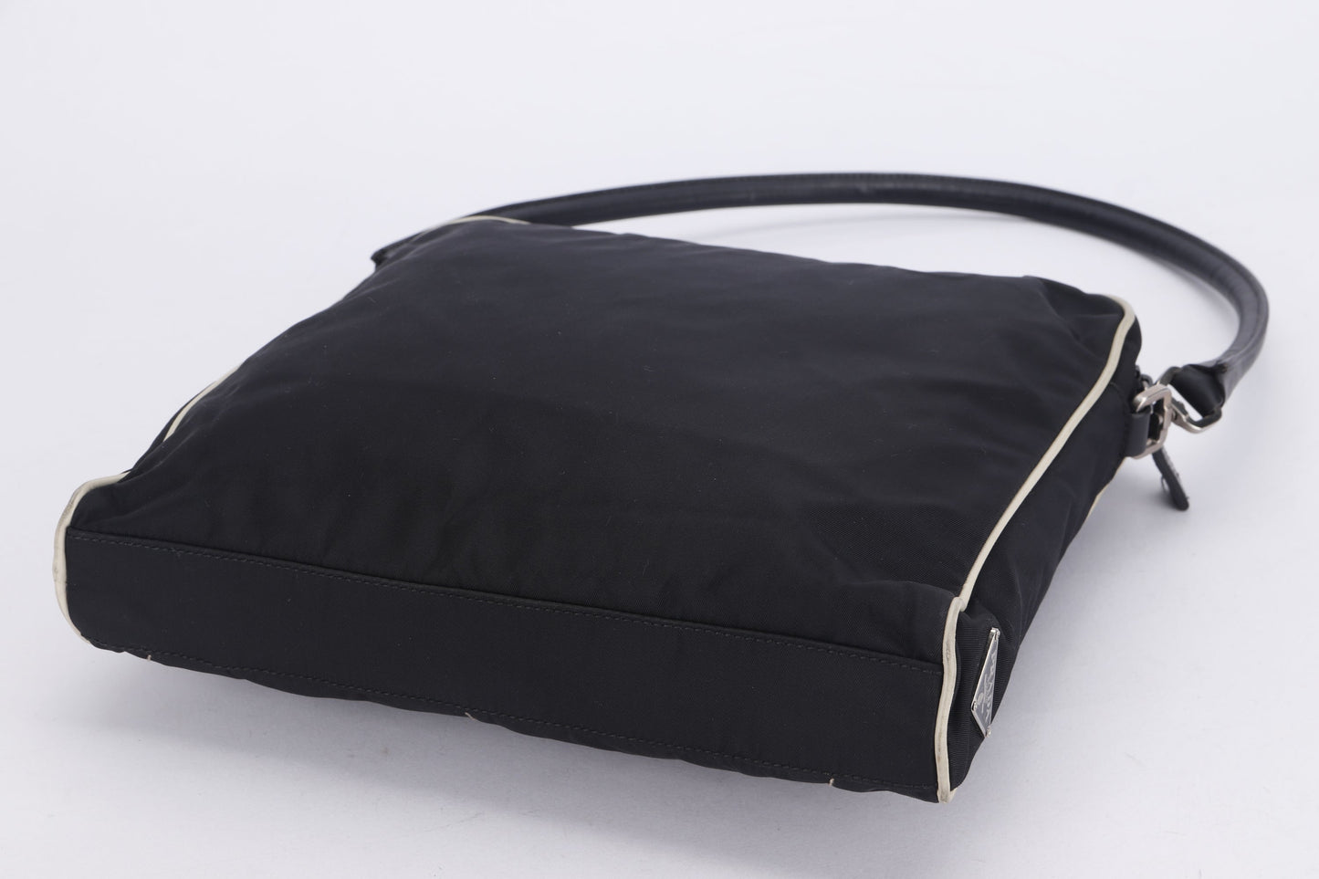 PRADA BR0413 TESSUTO FLORAL HANDBAG NERO BLACK FABRIC, WITH CARD & DUST COVER