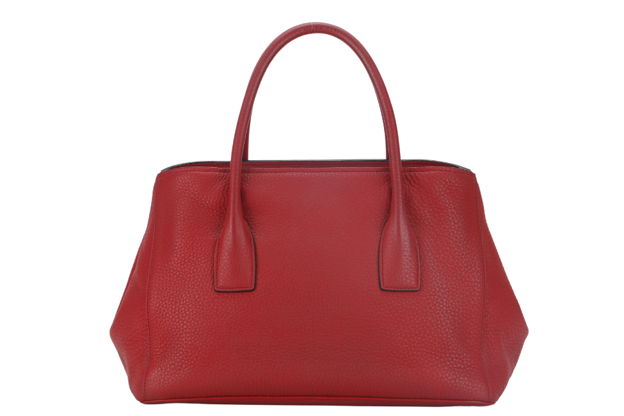 PRADA RED VITELO DAINO TOTE BAG WITH STRAP NO DUST COVER