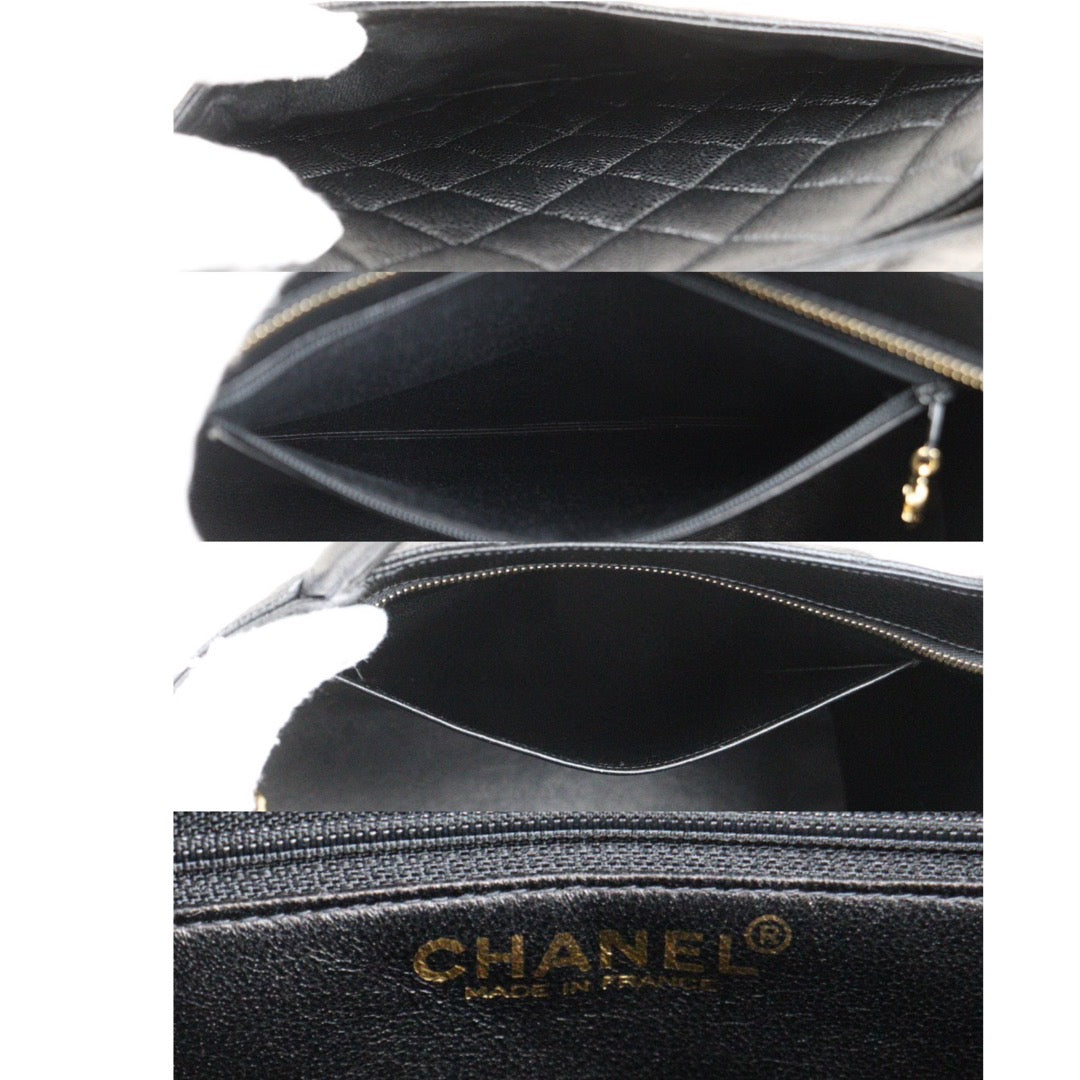 Rank A｜ CHANEL Caviar Skin Leather Calf Leather Tote Bag Made In 2002～2003Year｜24010834