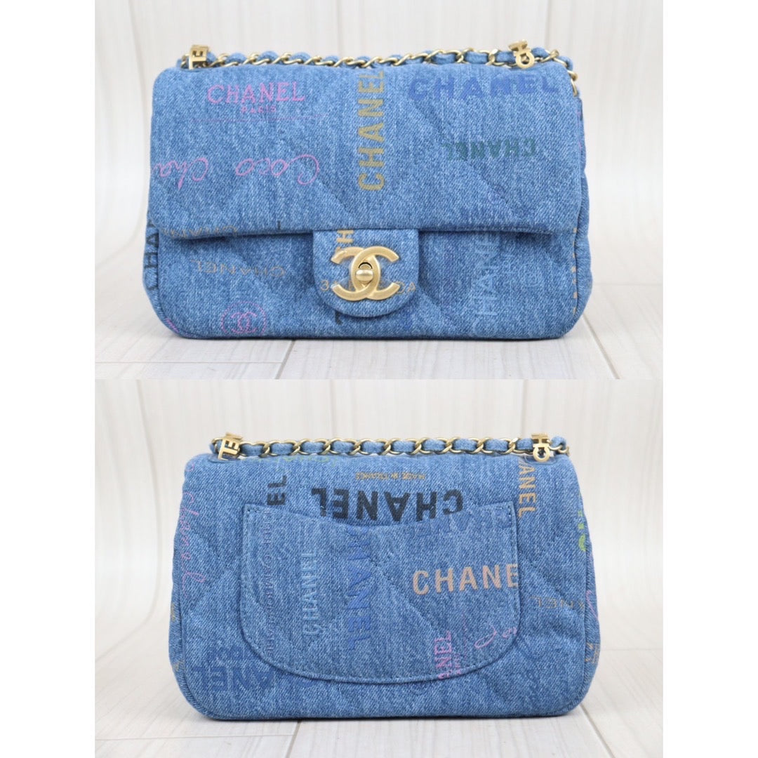 Rank A ｜ CHANEL Denim Small Flap Chain Shoulder ｜23102819
