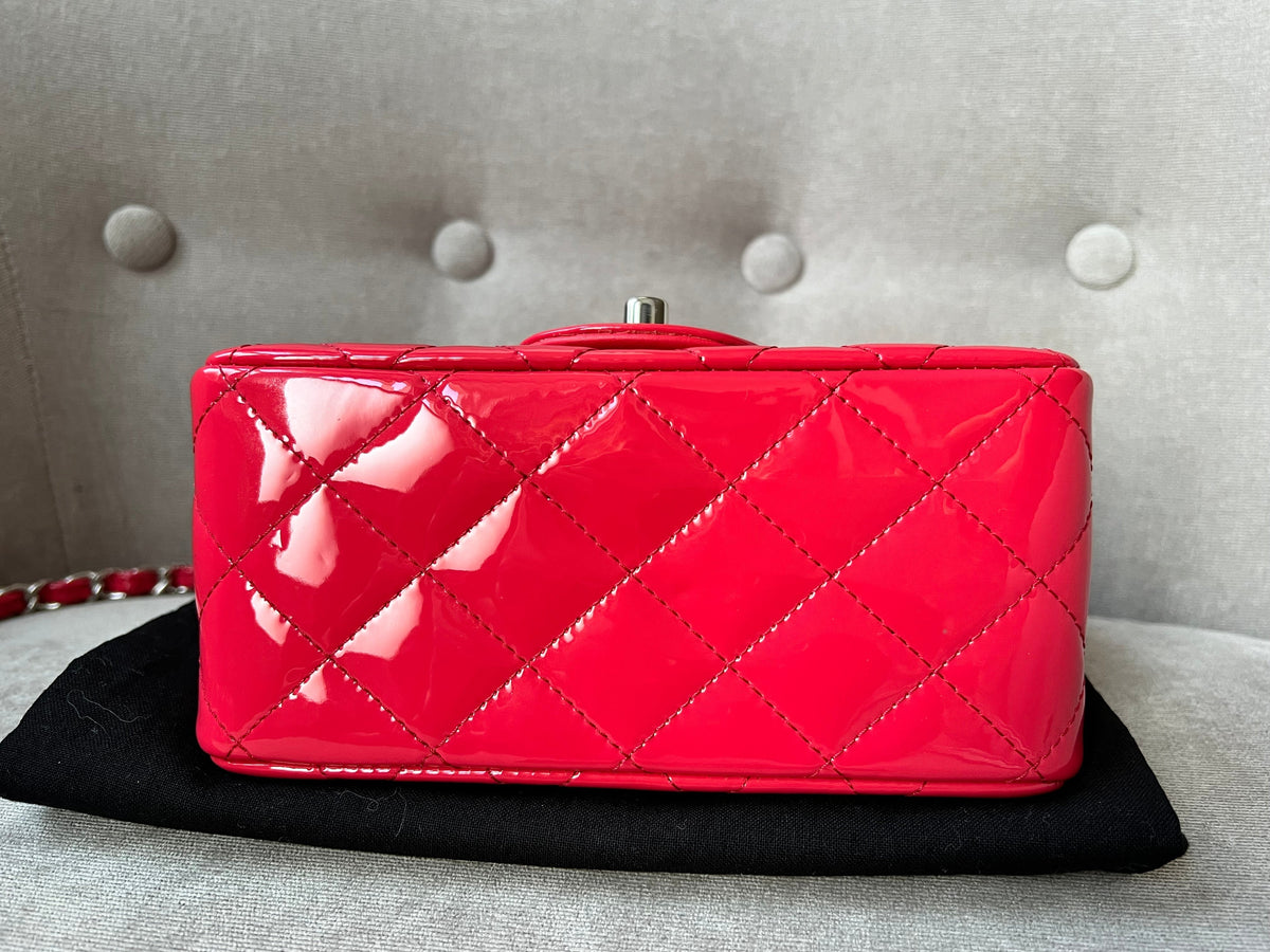 Chanel Square Mini Classic Flap in Pink Patent