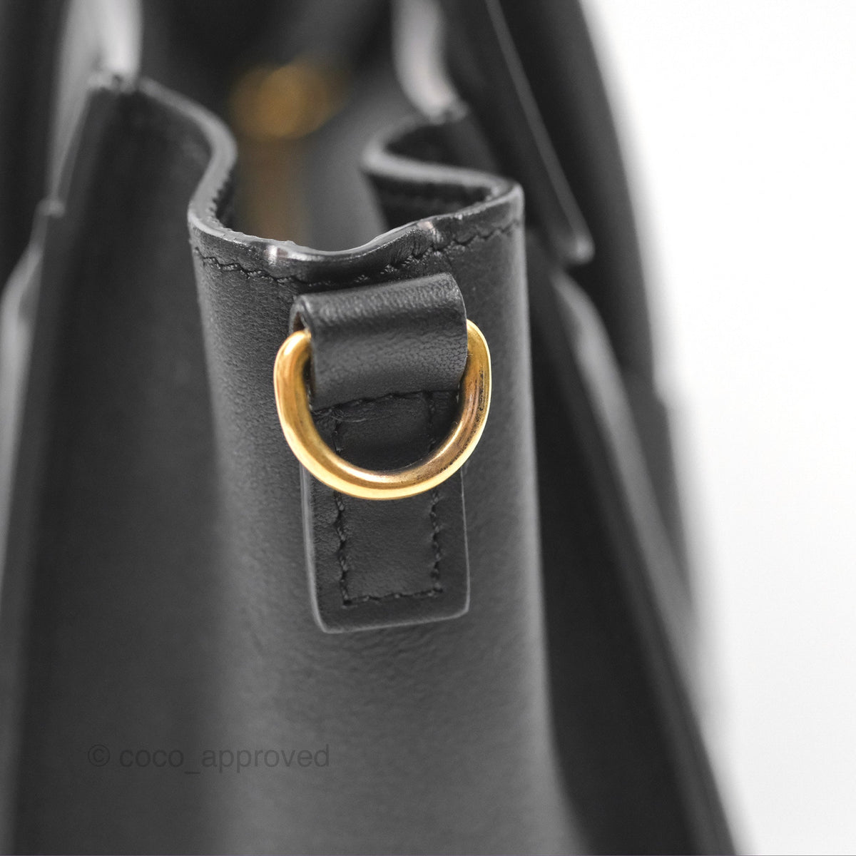 Celine Nano Luggage Bag Black Gold Hardware